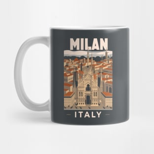 A Vintage Travel Art of Milan - Italy Mug